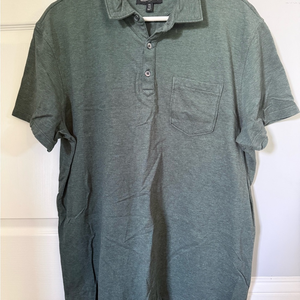 Banana Republic Forest Green Polo Shirt